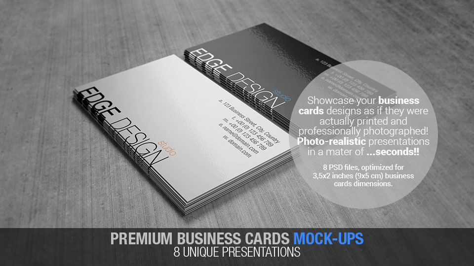 Premium Business Cards Mock-Ups